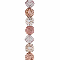 6 Packs: 13 ct. (78 total) Pink Starburst Czech Glass Diamond & Flat Round Bead Mix by Bead Landing™