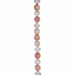 6 Packs: 13 ct. (78 total) Pink Starburst Czech Glass Diamond & Flat Round Bead Mix by Bead Landing™