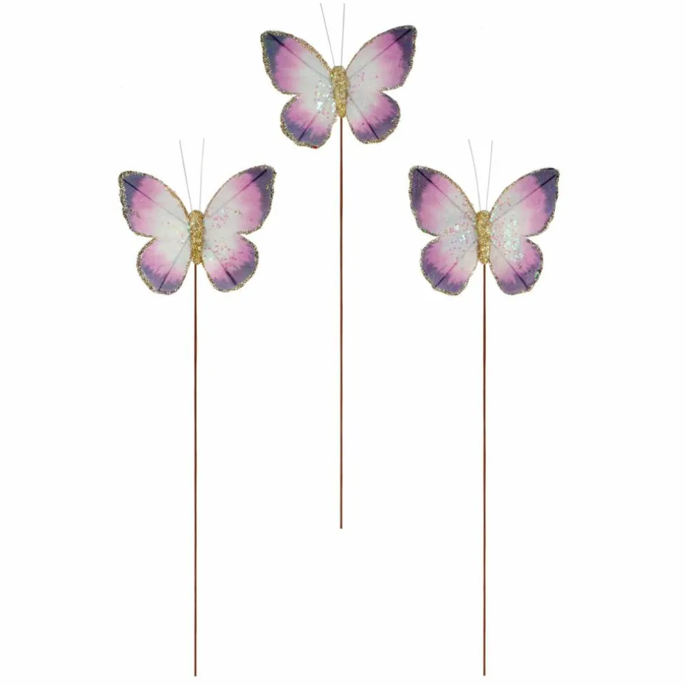 12 Packs: 3 ct. (36 total) Purple & Lavender Glitter Butterflies by Ashland®