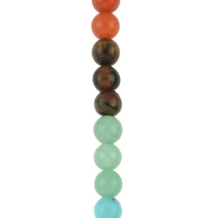 12 Packs: 22 ct. (264 total) Rainbow Mixed Stone Round Beads, 7.5mm by Bead Landing™