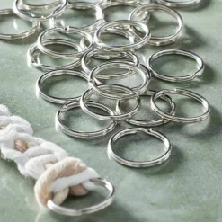 12 Packs: 28 ct. (336 total) Rhodium Split Rings, 24mm by Bead Landing™