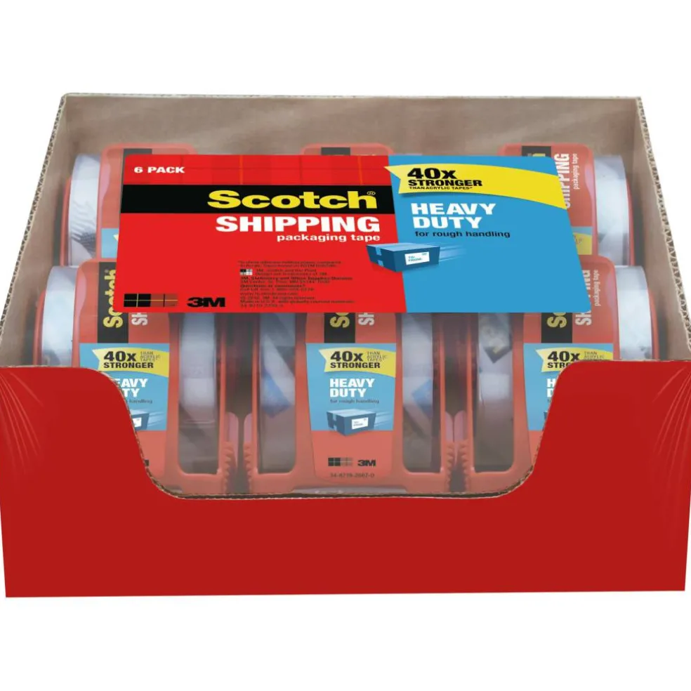 6 Packs: 6 ct. (36 total) Scotch® Heavy-Duty Shipping Packaging Tape