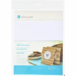 10 Packs: 8 ct. (80 total) Silhouette® Printable Adhesive Sticker Paper, White