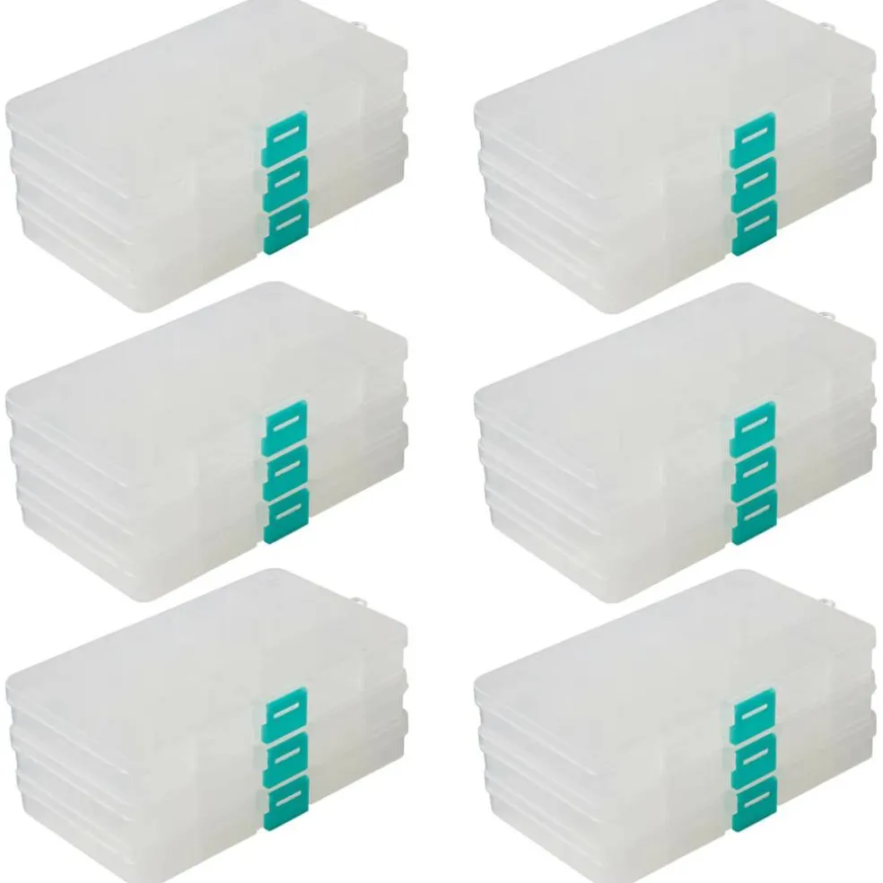 6 Packs: 3 ct. (18 total) Small Clear Bead Storage Cases by Bead Landing™