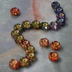 6 Packs: 20 ct. (120 total) Sun Daisies Czech Glass Flower Beads, 8.6mm by Bead Landing™