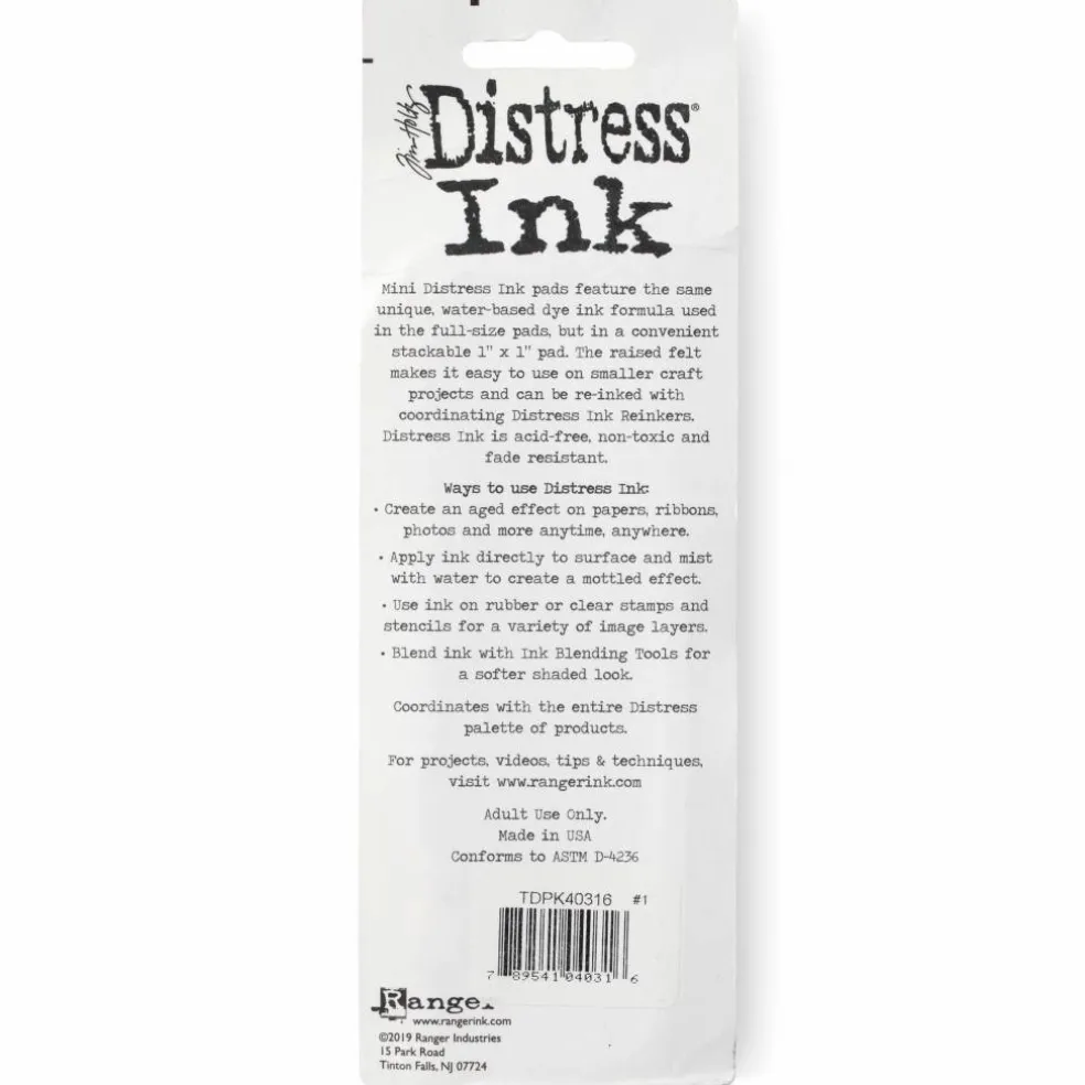 6 Packs: 4 ct. (24 total) Tim Holtz® Distress Ink Pad Mini Kit #1