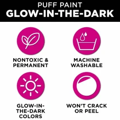 6 Packs: 10 ct. (60 total) Tulip® Glow-in-the-Dark Puff Paints