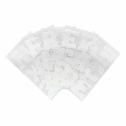 12 Packs: 32 ct. (384 total) 3" White Distressed Letters Iron-On Transfers by Make MarketĀ®