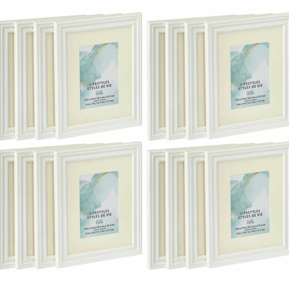 4 Packs: 4 ct. (16 total) White 5" x 7" Frame with Mat, Lifestyles by Studio Décor®