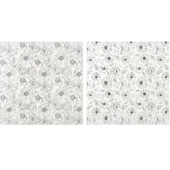 6 Packs: 2 ct. (12 total) 12" x 12" Black & White Floral Print Sublimation Sheets by Make Market®