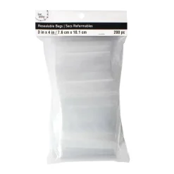 12 Packs: 200 ct. (2,400 total) 3" x 4" Clear Resealable Bags by Bead Landing™
