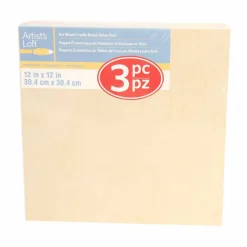 6 Packs: 3 ct. (18 total) 12" x 12" Cradled Wood Painting Panels by Artist's Loft™
