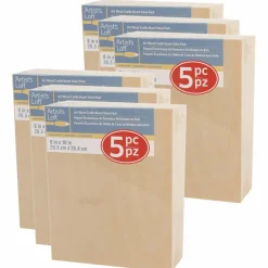 6 Packs: 5 ct. (30 total) 8" x 10" Cradled Wood Painting Panels by Artist's Loft™ Necessities™