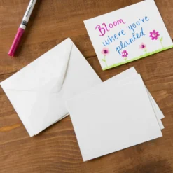 12 Packs: 10 ct. (120 total) 4.25" x 5.5" Ivory Flat Cards & Envelopes by Recollections™