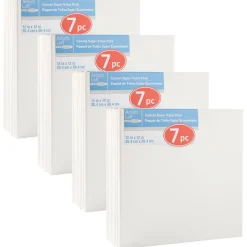 4 Packs: 7 ct. (28 total) 12" x 12" Super Value Canvas by Artist's Loft®