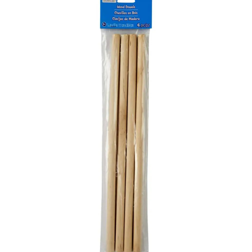 12 Packs: 4 ct. (48 total) 7/16" x 12" Wooden Dowels by Creatology™