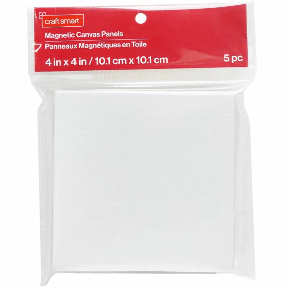 5 Pack 4" Shaped Magnetic Canvas Panels by Craft Smart™