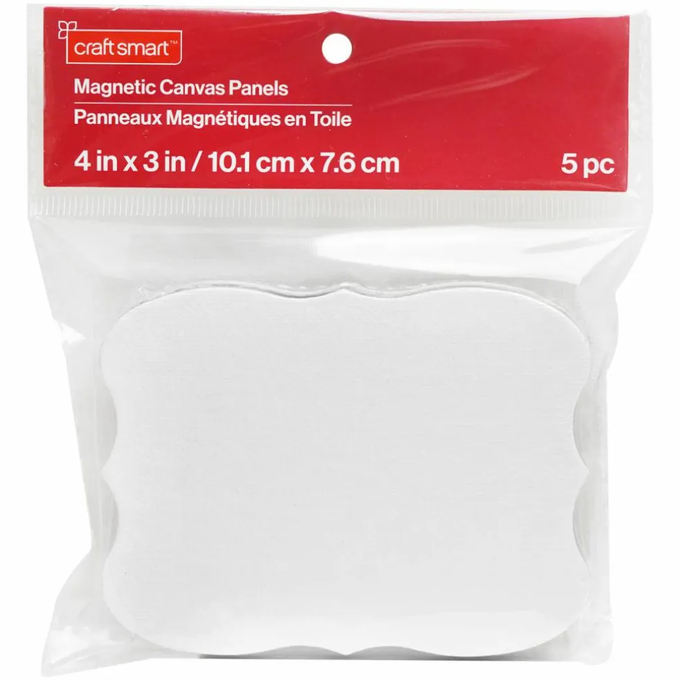 5 Pack 4" Shaped Magnetic Canvas Panels by Craft Smart™