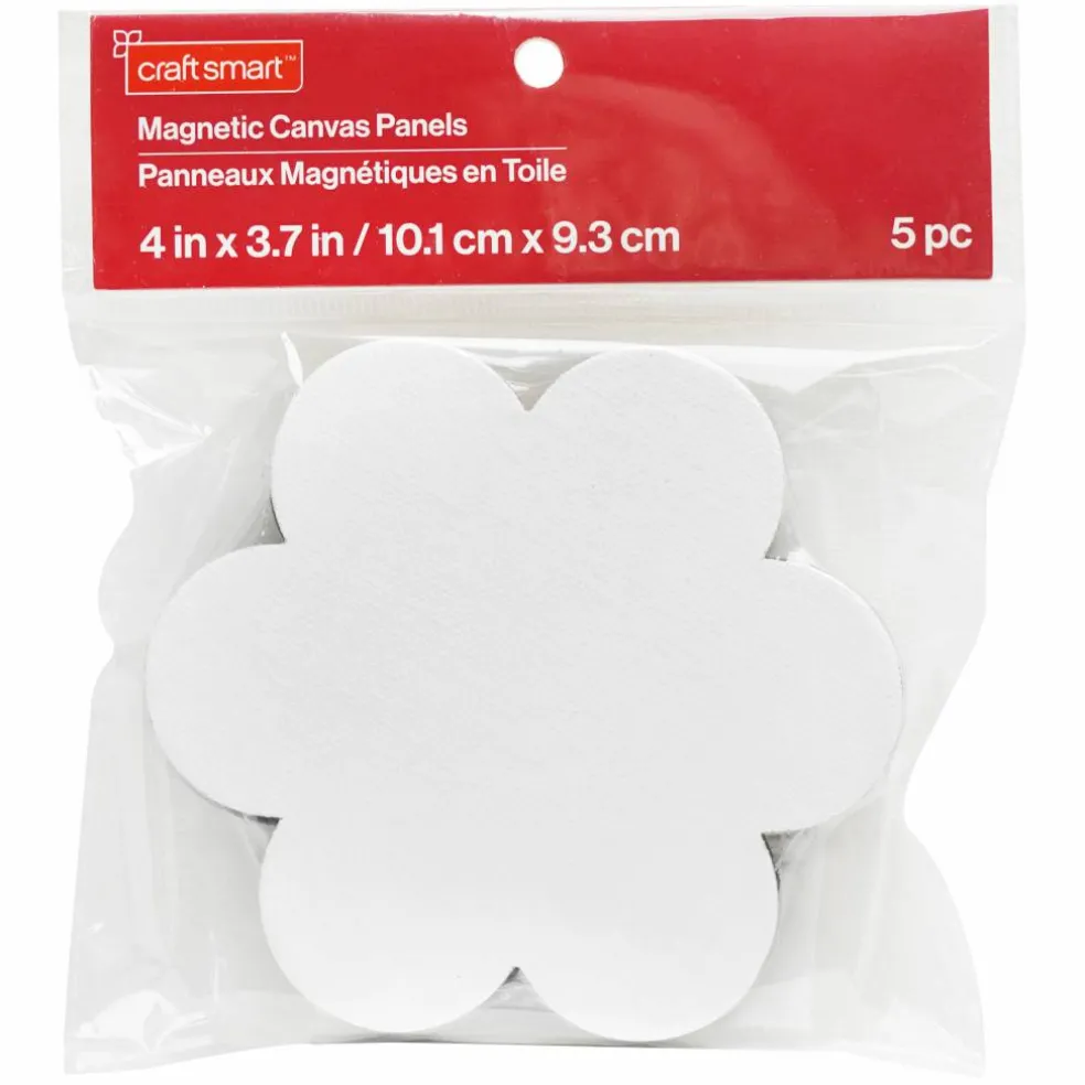 5 Pack 4" Shaped Magnetic Canvas Panels by Craft Smart™