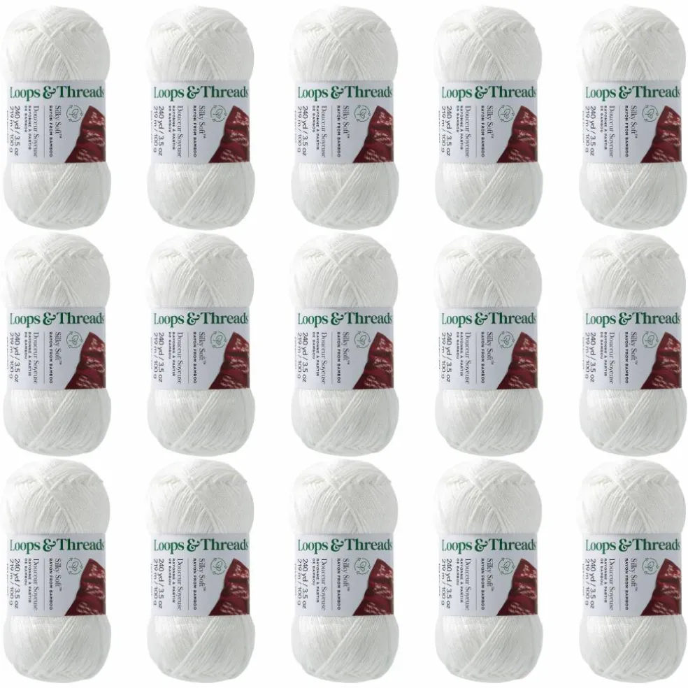 15 Pack: Silky Soft™ Yarn by Loops & Threads®