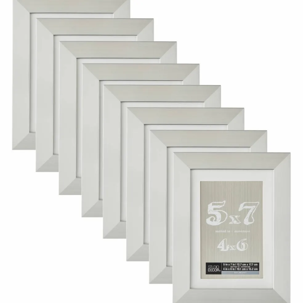 8 Pack: Silver Frame with Mat, Belmont by Studio Décor®