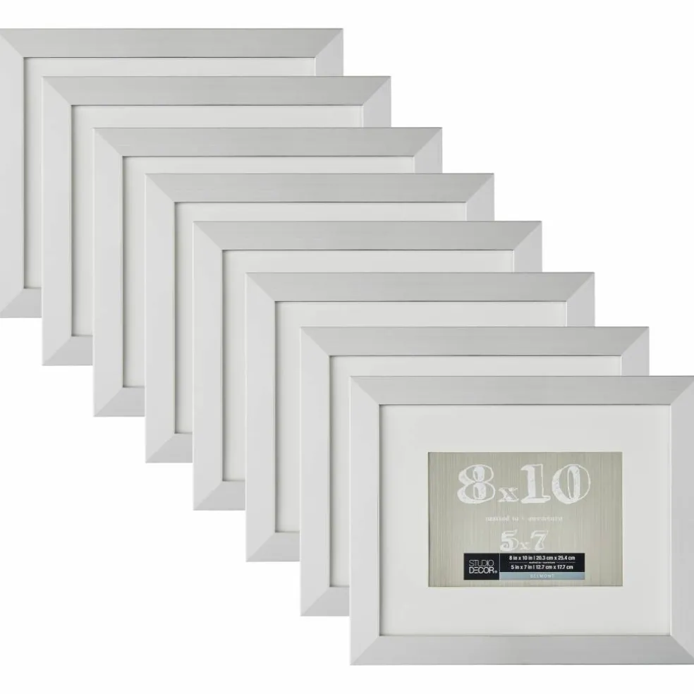 8 Pack: Silver Frame with Mat, Belmont by Studio Décor®