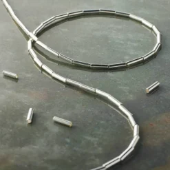 12 Pack: Silver Metal Bugle Beads, 6mm by Bead Landing™
