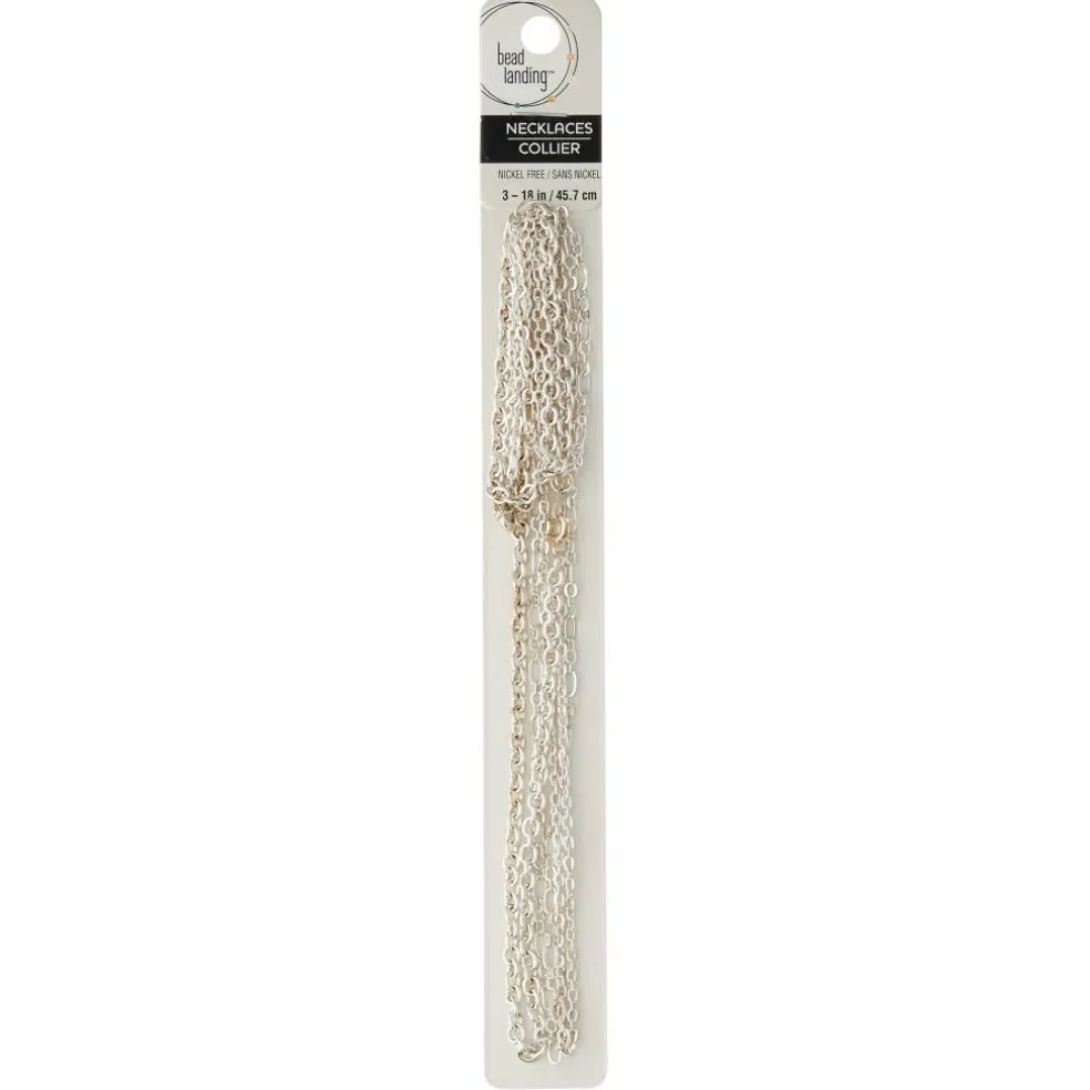 12 Pack: 18" Silver-Plated Chain by Bead Landing™
