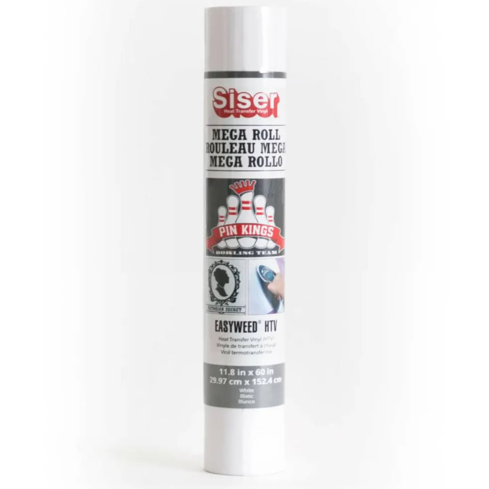 8 Pack: Siser® EasyWeed® Heat Transfer Vinyl Mega Roll, White