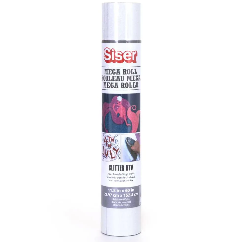 6 Pack: Siser® Glitter Heat Transfer Vinyl Mega Roll