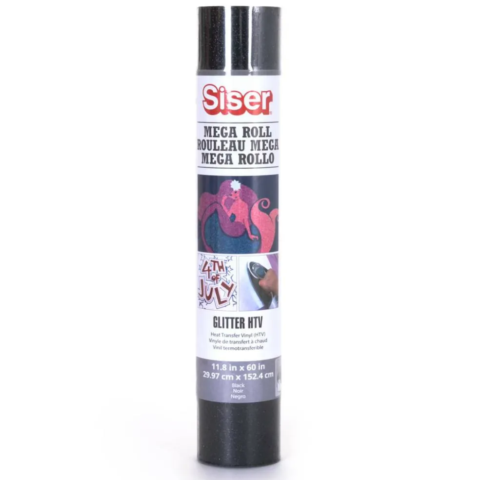 6 Pack: Siser® Glitter Heat Transfer Vinyl Mega Roll