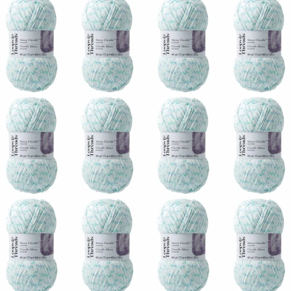 12 Pack: Skinny Chenille™ Multi Yarn by Loops & Threads®