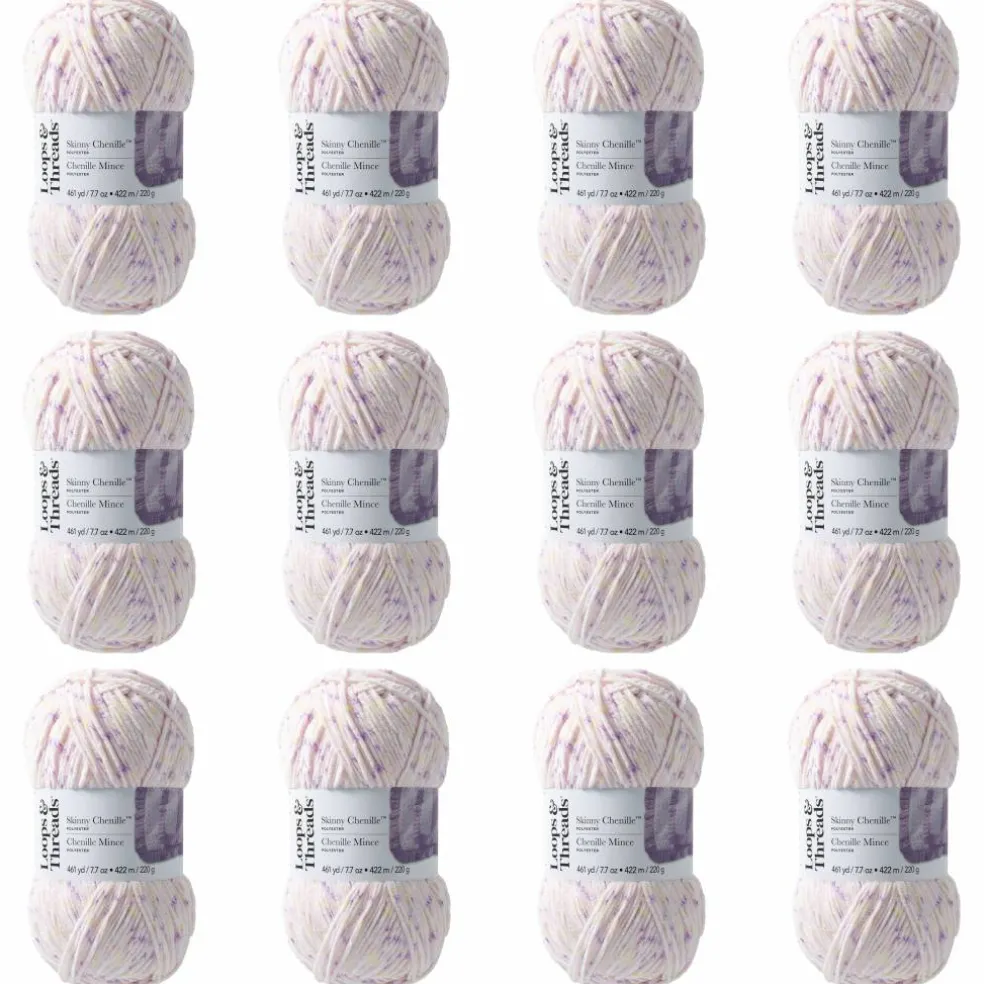 12 Pack: Skinny Chenille™ Multi Yarn by Loops & Threads®