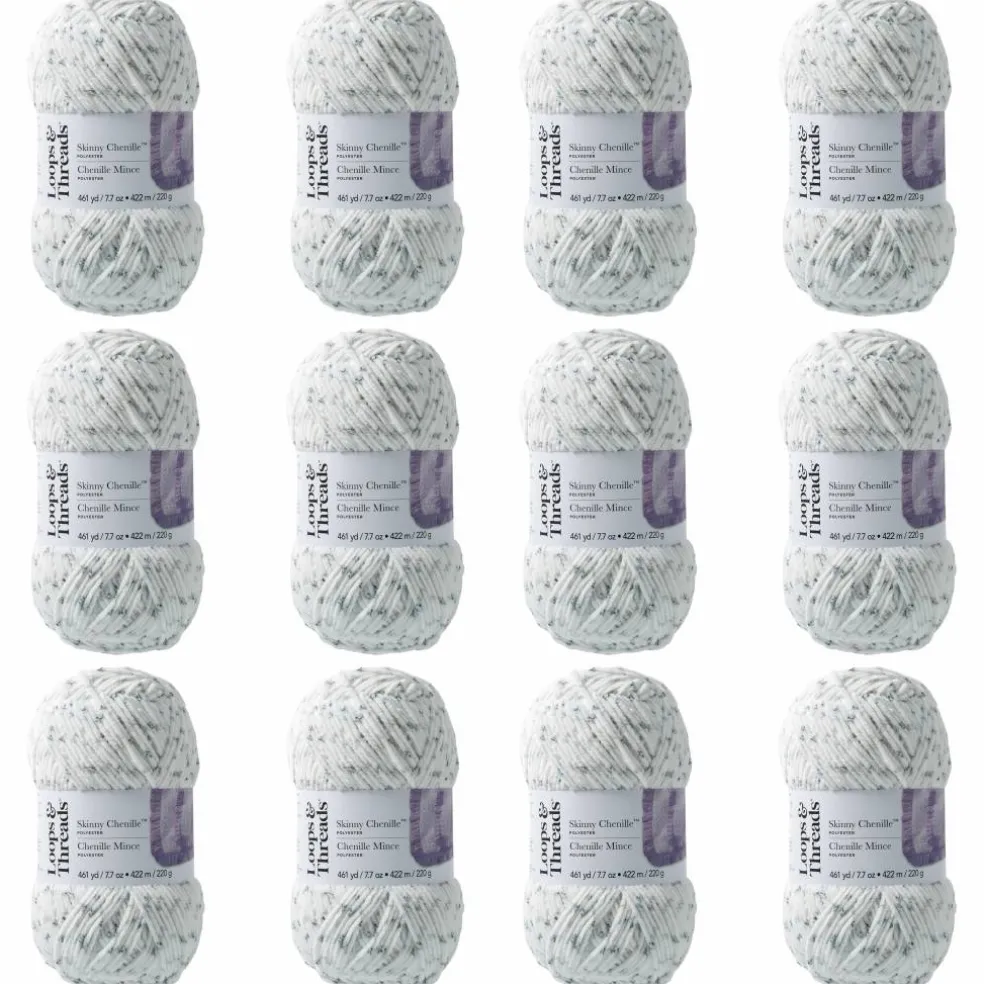 12 Pack: Skinny Chenille™ Multi Yarn by Loops & Threads®