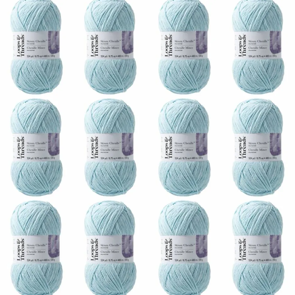 12 Pack: Skinny Chenille™ Yarn by Loops & Threads®