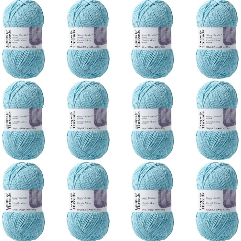 12 Pack: Skinny Chenille™ Yarn by Loops & Threads®