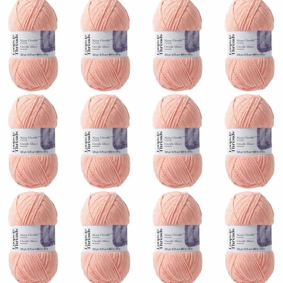 12 Pack: Skinny Chenille™ Yarn by Loops & Threads®