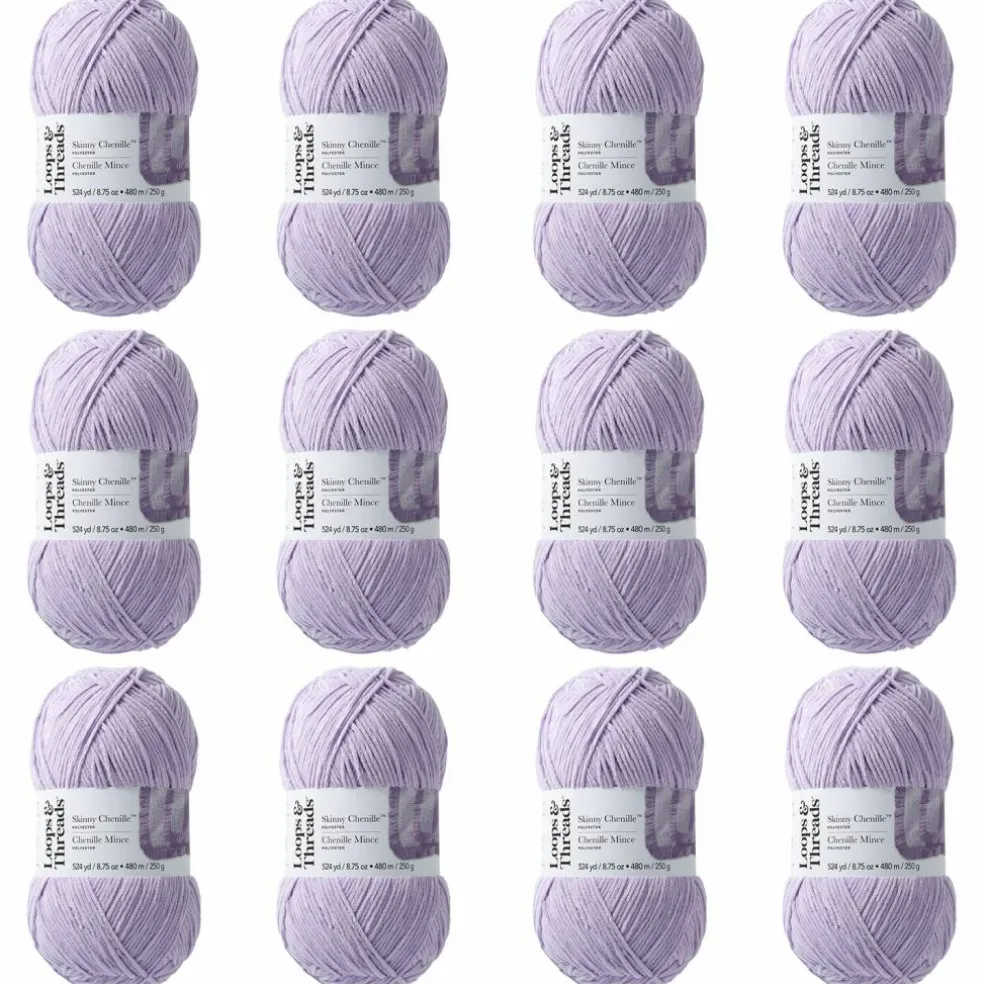 12 Pack: Skinny Chenille™ Yarn by Loops & Threads®
