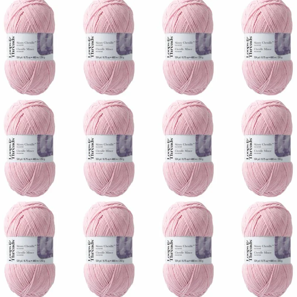 12 Pack: Skinny Chenille™ Yarn by Loops & Threads®