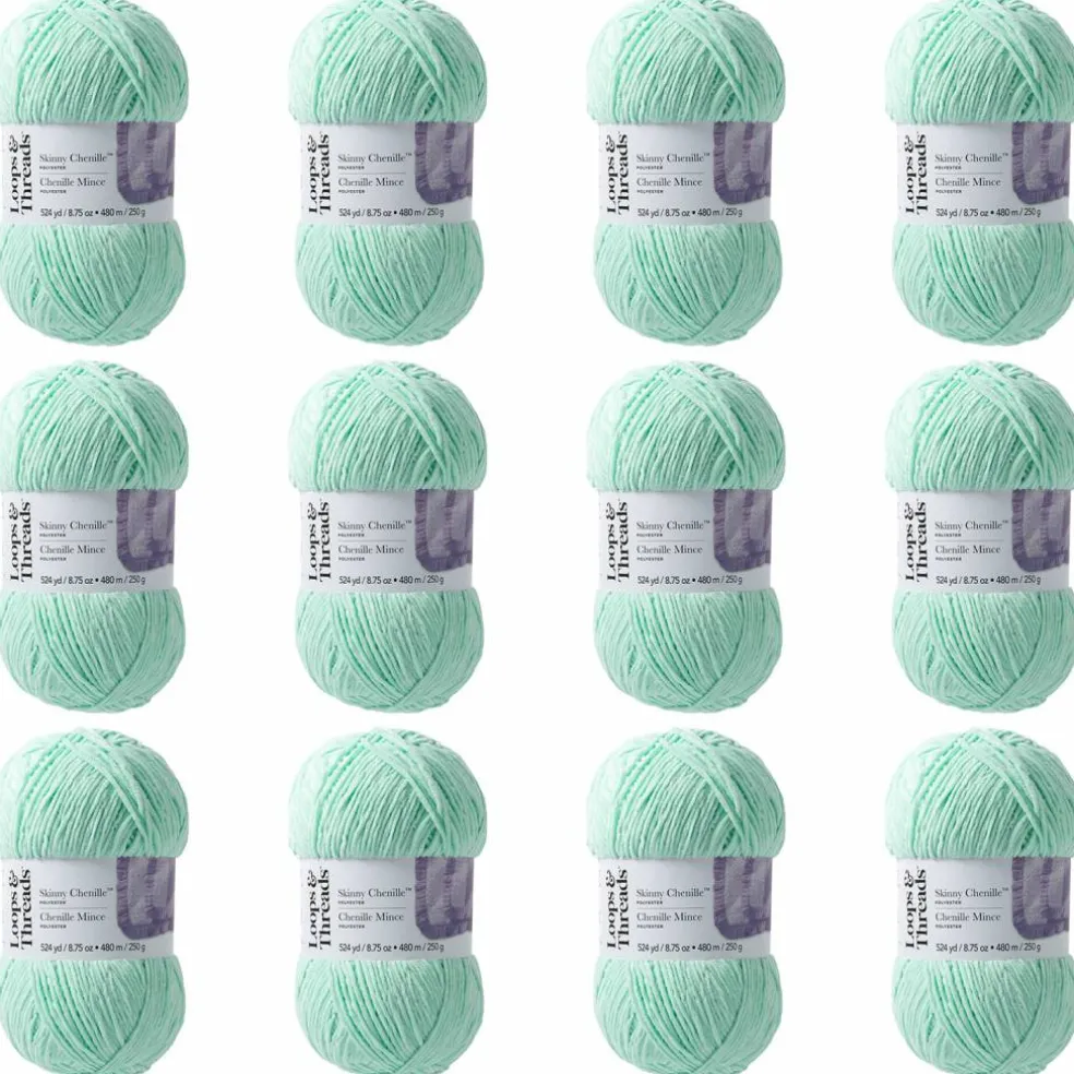 12 Pack: Skinny Chenille™ Yarn by Loops & Threads®