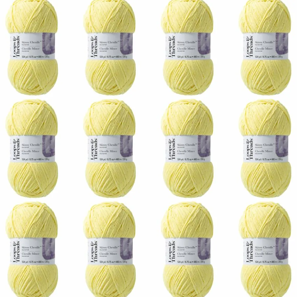 12 Pack: Skinny Chenille™ Yarn by Loops & Threads®