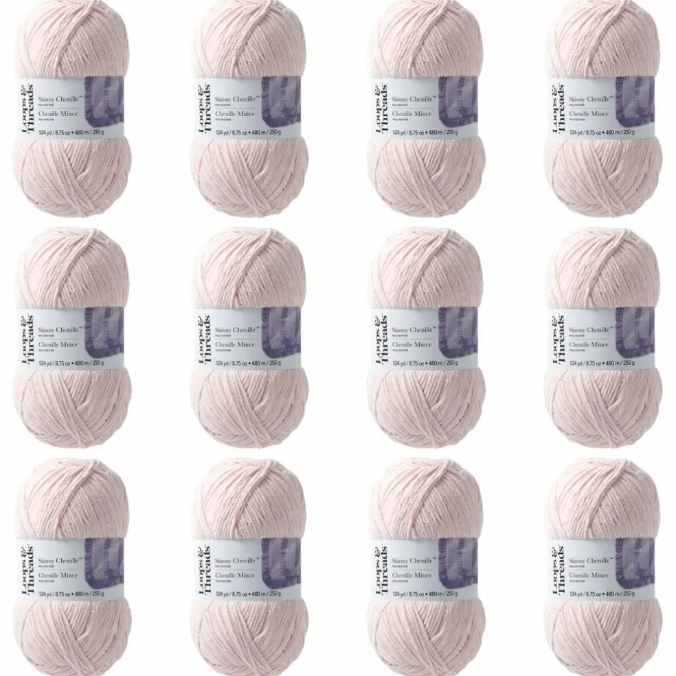 12 Pack: Skinny Chenille™ Yarn by Loops & Threads®