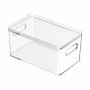 4 Pack: Small Clear Stacking Plastic Bin with Lid by Simply Tidy®