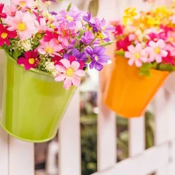 12 Pack Small Metal Buckets with Handle