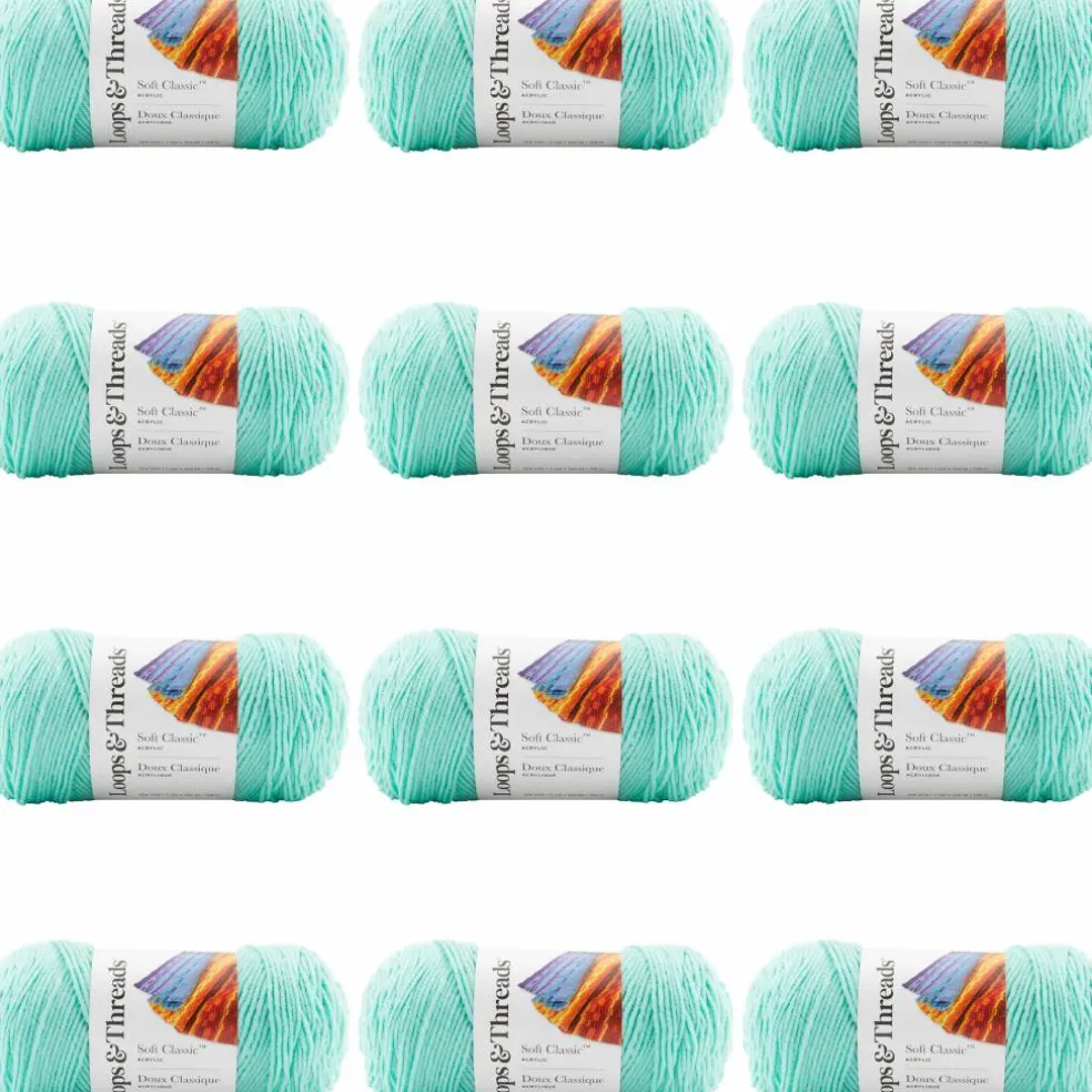 12 Pack: Soft Classic™ Solid Yarn by Loops & Threads®