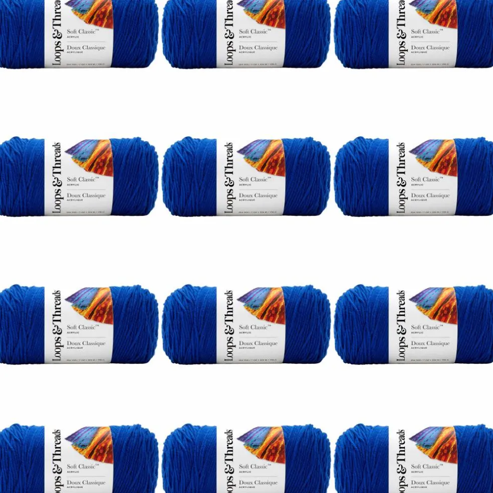 12 Pack: Soft Classic™ Solid Yarn by Loops & Threads®