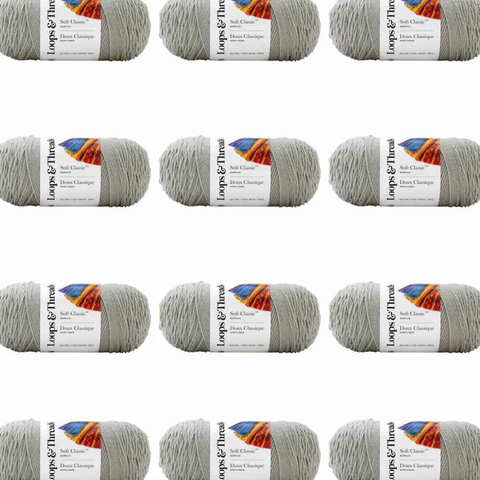 12 Pack: Soft Classic™ Solid Yarn by Loops & Threads®
