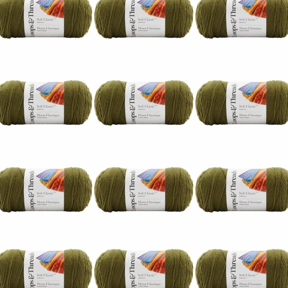 12 Pack: Soft Classic™ Solid Yarn by Loops & Threads®