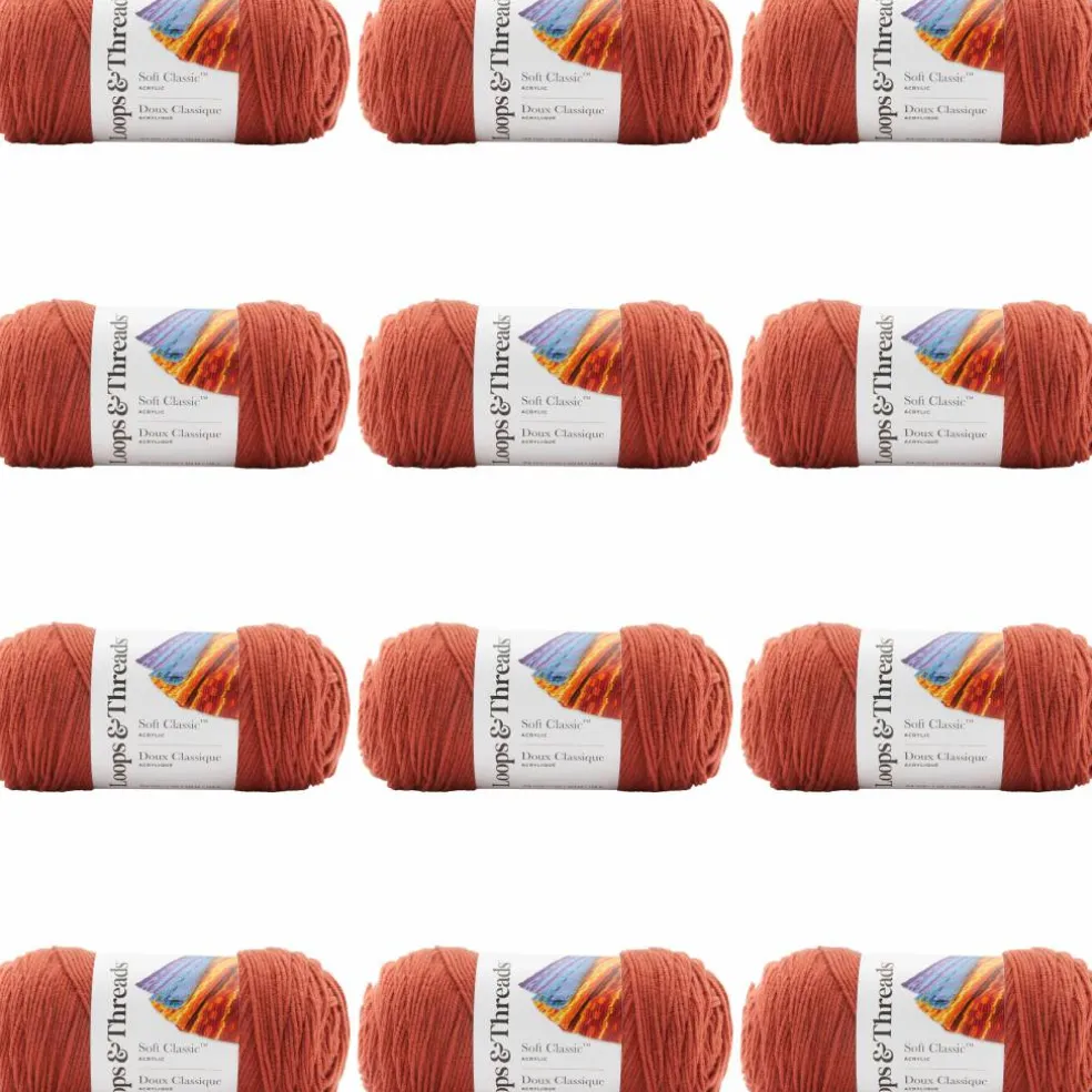 12 Pack: Soft Classic™ Solid Yarn by Loops & Threads®