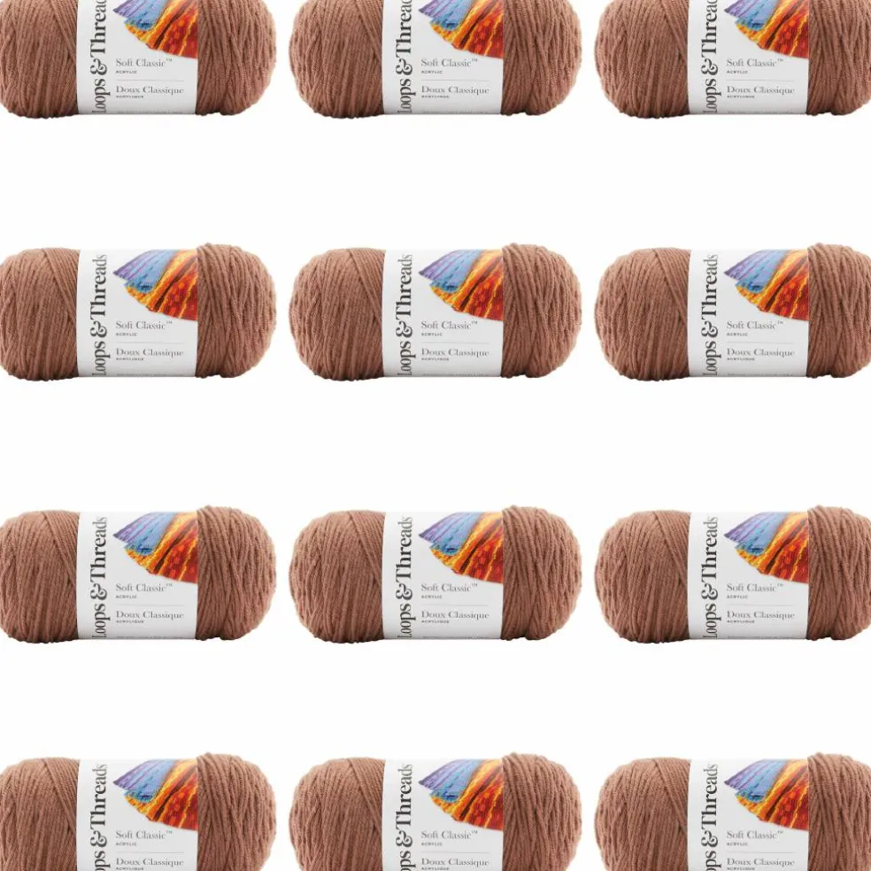 12 Pack: Soft Classic™ Solid Yarn by Loops & Threads®